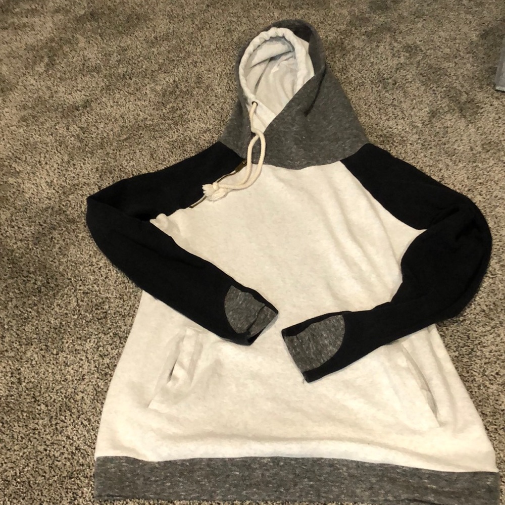 Ampersand Ave light weight color block hoodie